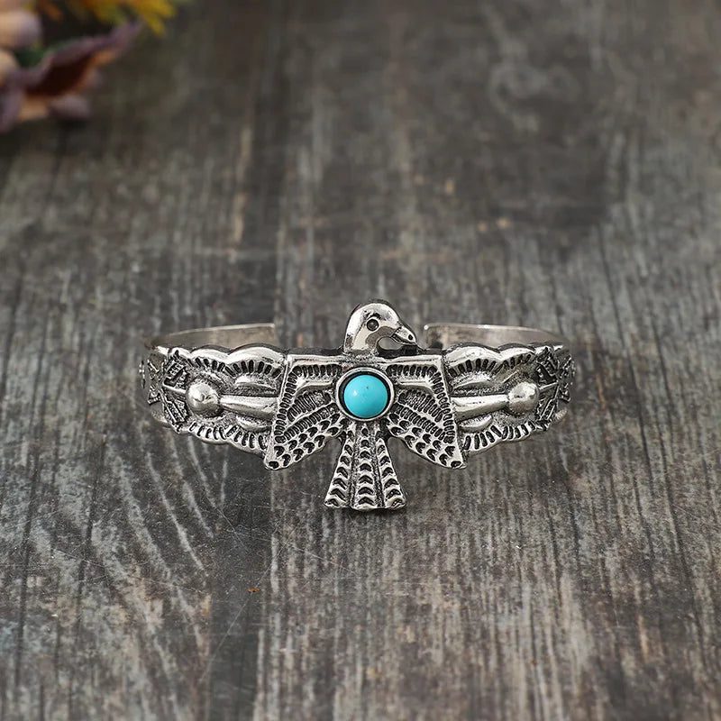 Turquoise Thunderbird Cuff Bracelet for Women