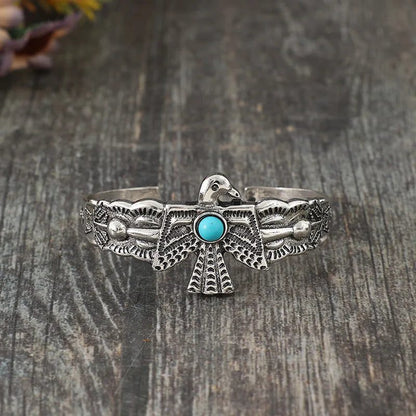 Turquoise Thunderbird Cuff Bracelet for Women