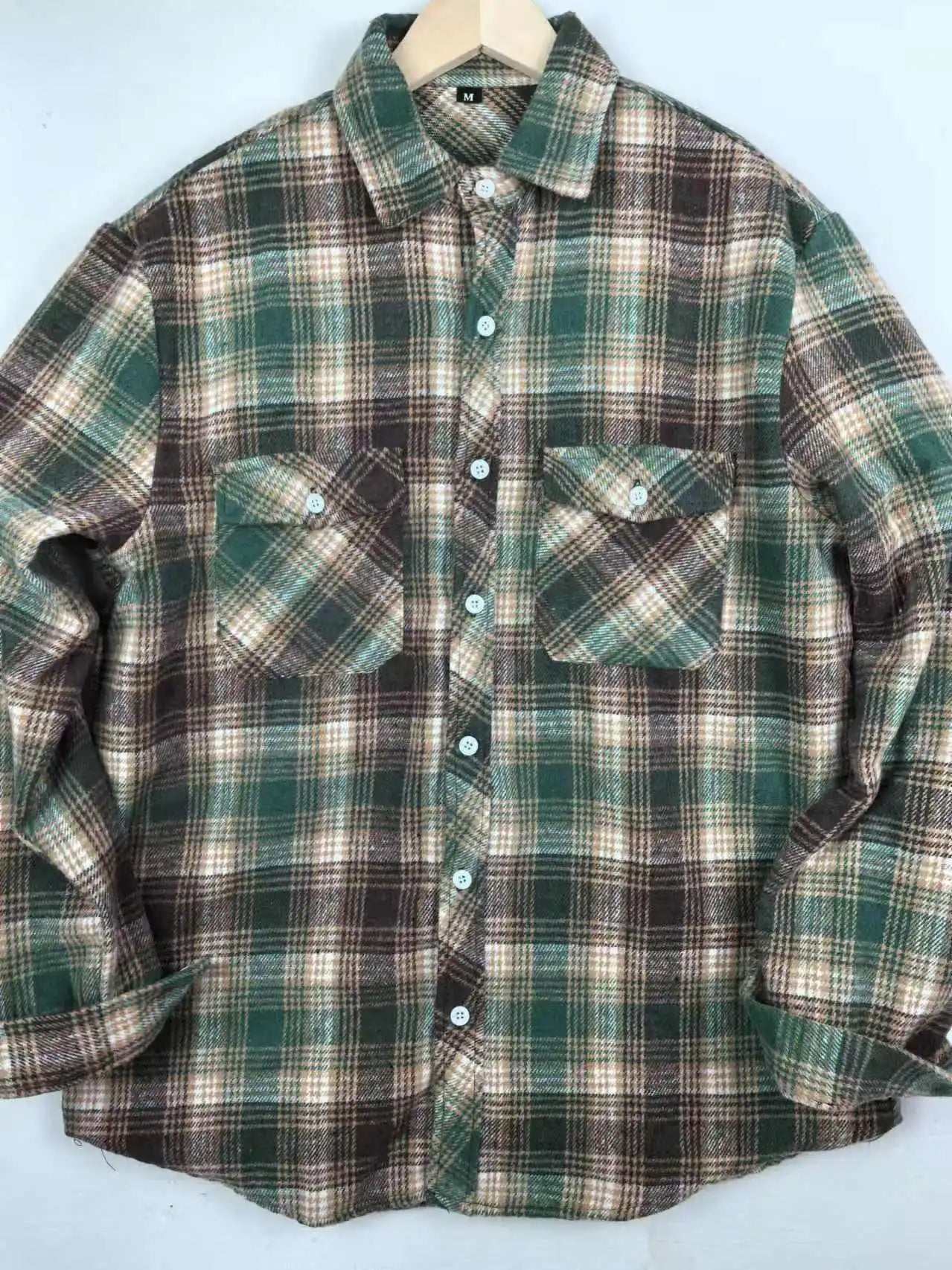 Men's Autumn Plaid Flannel Shirt Casual