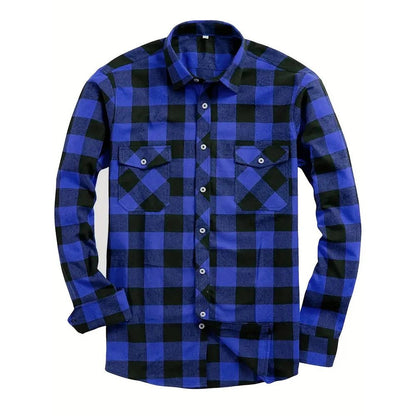 Men's Long Sleeve Plaid Flannel Shirt