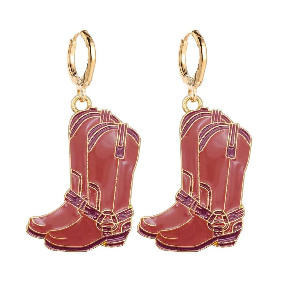 Trendy Western Cowboy Earrings for Beach Parties
