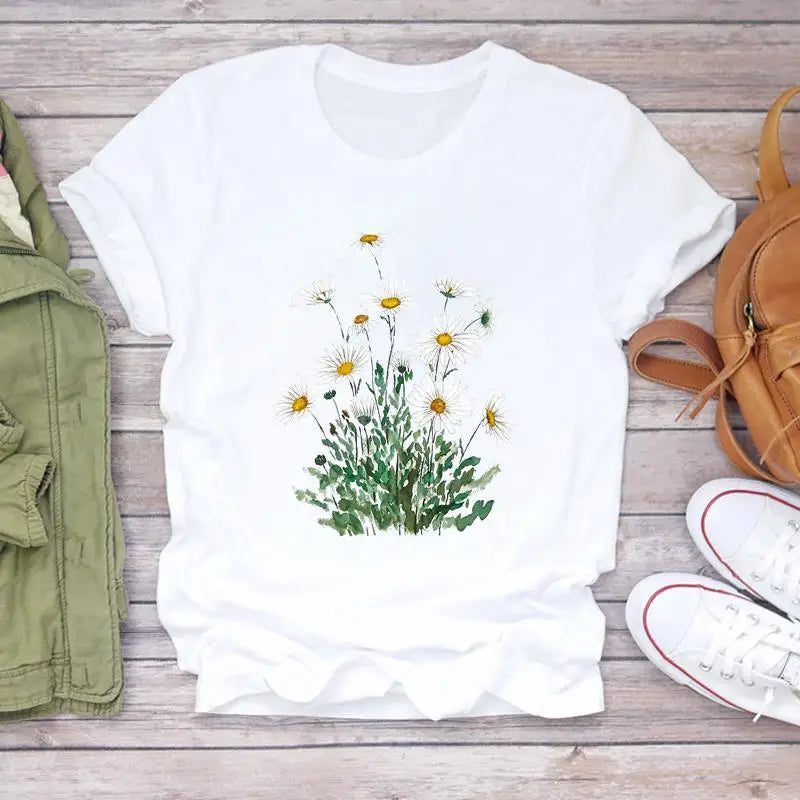 Floral Print Oversized T-Shirt for Women