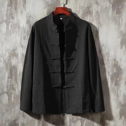 XXXL Plus Size Men's Linen Blouse Tops