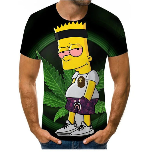 Trendy 3D Cartoon Anime Short-Sleeve T-Shirt