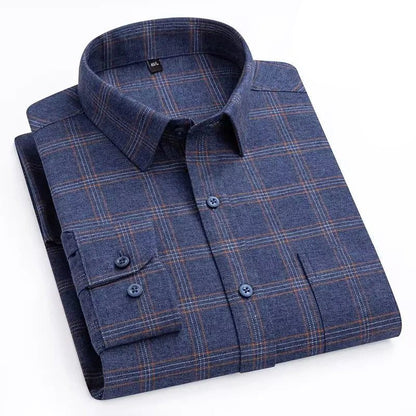 Men's Flannel Shirt: Soft Cotton Slim Fit