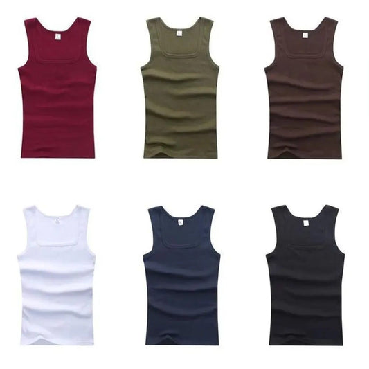 Men's Ribbed Tank Top for Summer Fitness