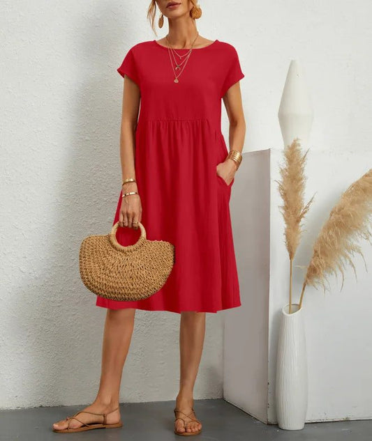 Chic Summer Cotton Linen Dresses for Women