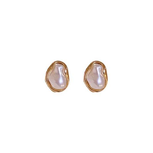 2024 Vintage Irregular Pearl Stud Earrings