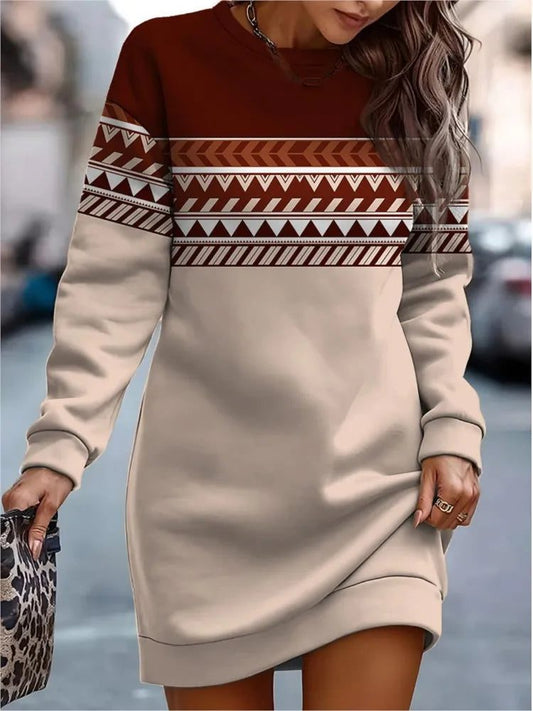 Autumn Winter Casual Loose Sweatshirt Dress