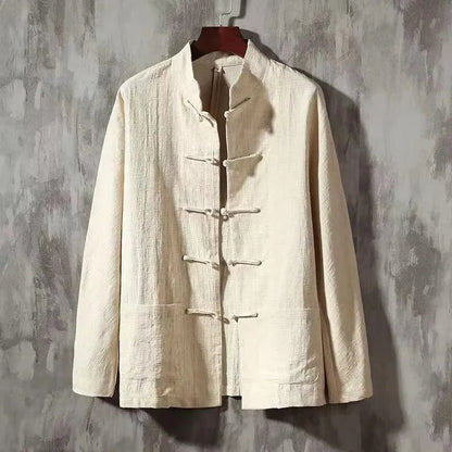 XXXL Plus Size Men's Linen Blouse Tops