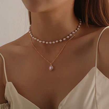 2024 Women's Pearl Choker Necklace Fashion Jewelry