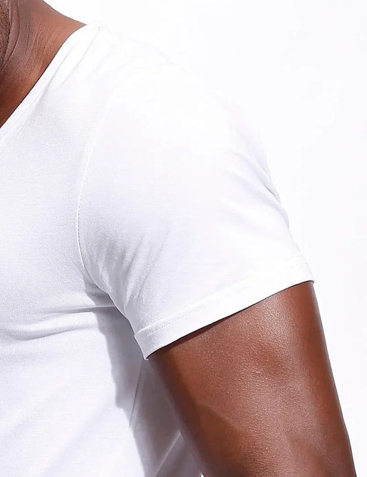 Men's Deep V Neck Slim Fit T-Shirt