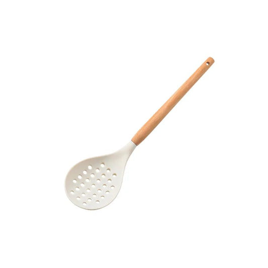 High-Temperature Silicone Utensil Set with Wood
