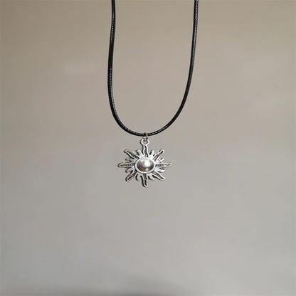 Vintage Spiral Vortex Pendant Leather Necklace 2023