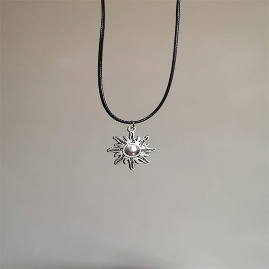 Vintage Spiral Vortex Pendant Leather Necklace 2023