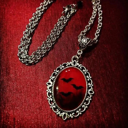Gothic Blood Red Quartz Vintage Choker Necklace