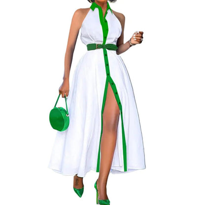 2024 Women's Sleeveless A-Line Dress Shirts