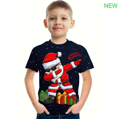 Kids Christmas Dance Santa T-Shirt Gift