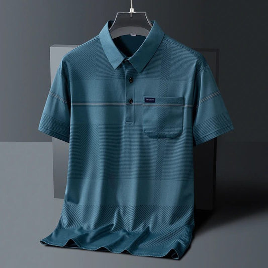 Men's Striped Short Sleeve Pocket T-Shirt