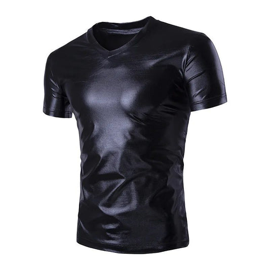 Stylish V-Neck Short Sleeve T-Shirt for Men