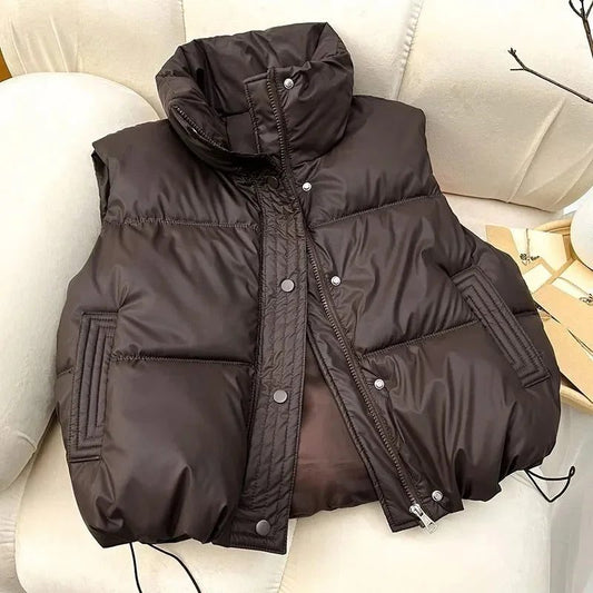 Women’s Warm Sleeveless Puffer Vest Jacket
