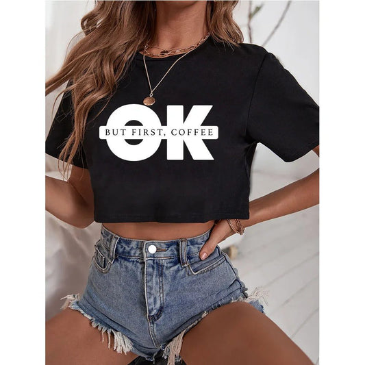 Trendy Women's Cropped T-Shirt for Summer