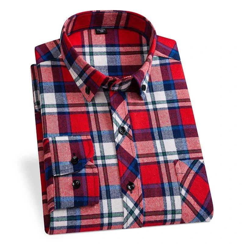 2024 Men's Plus Size Flannel Casual Shirts