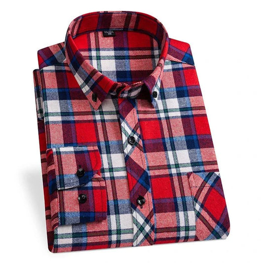 2024 Men's Plus Size Flannel Casual Shirts