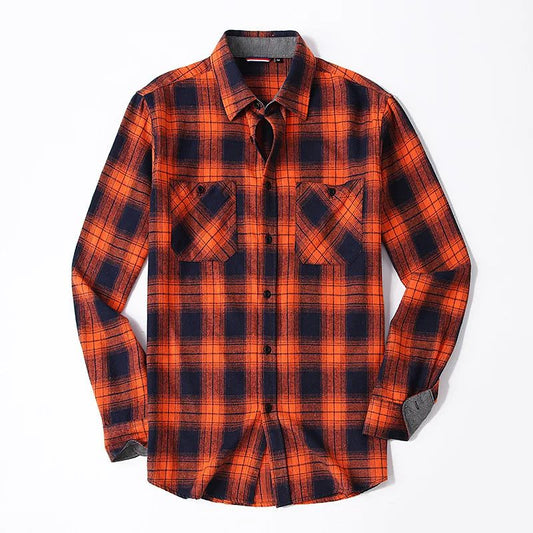 Men's Casual Long Sleeve Plaid Flannel Shirt