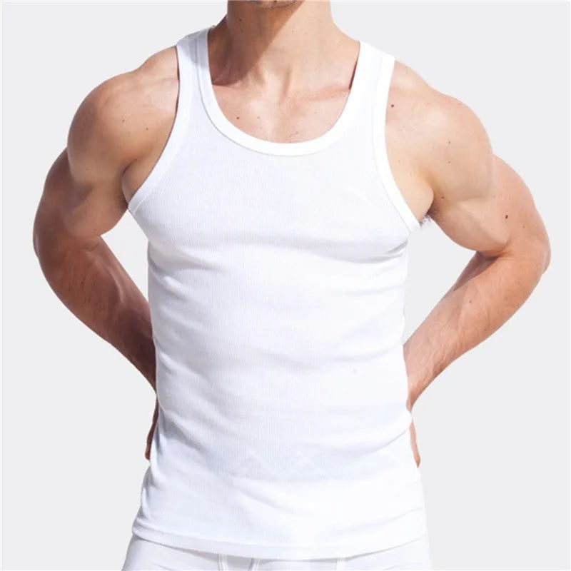 Men's Cotton Muscle Vests for Gym Workouts