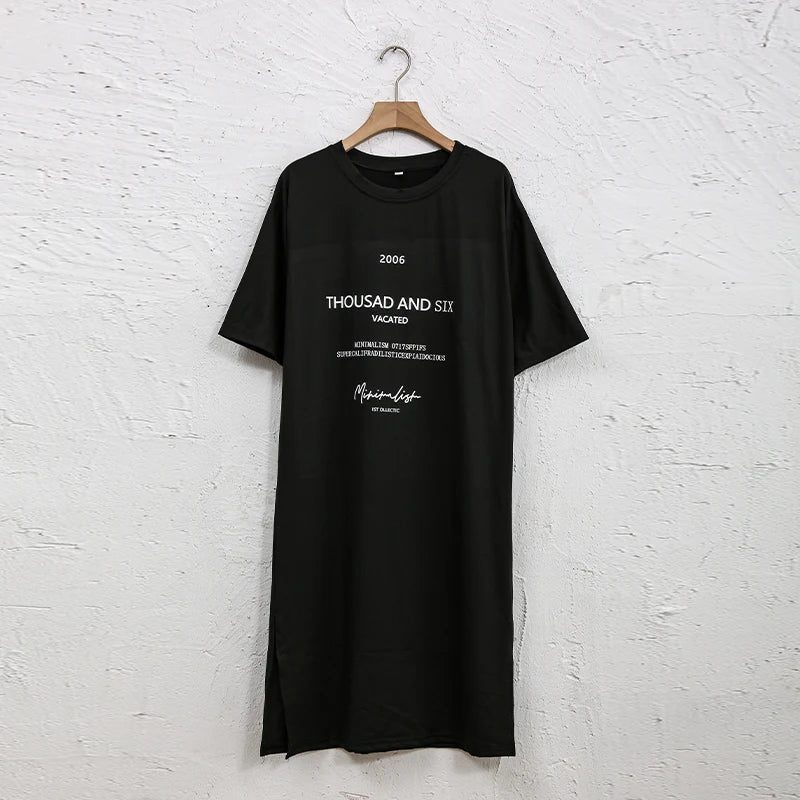 Trendy Women's T-Shirt Dress with Print