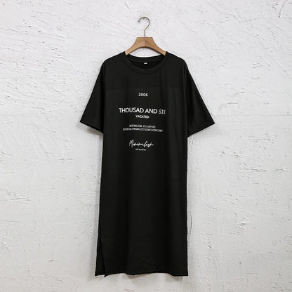 Trendy Women's T-Shirt Dress with Print