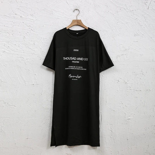 Trendy Women's T-Shirt Dress with Print