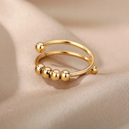 Waterproof Aesthetic Heart Gold Wedding Ring