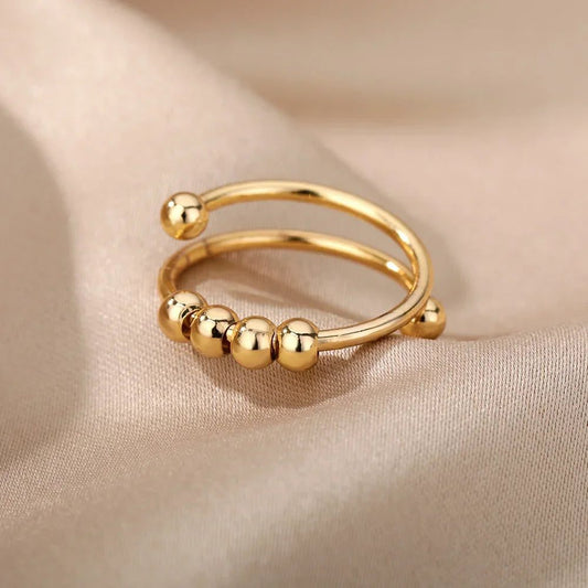 Waterproof Aesthetic Heart Gold Wedding Ring