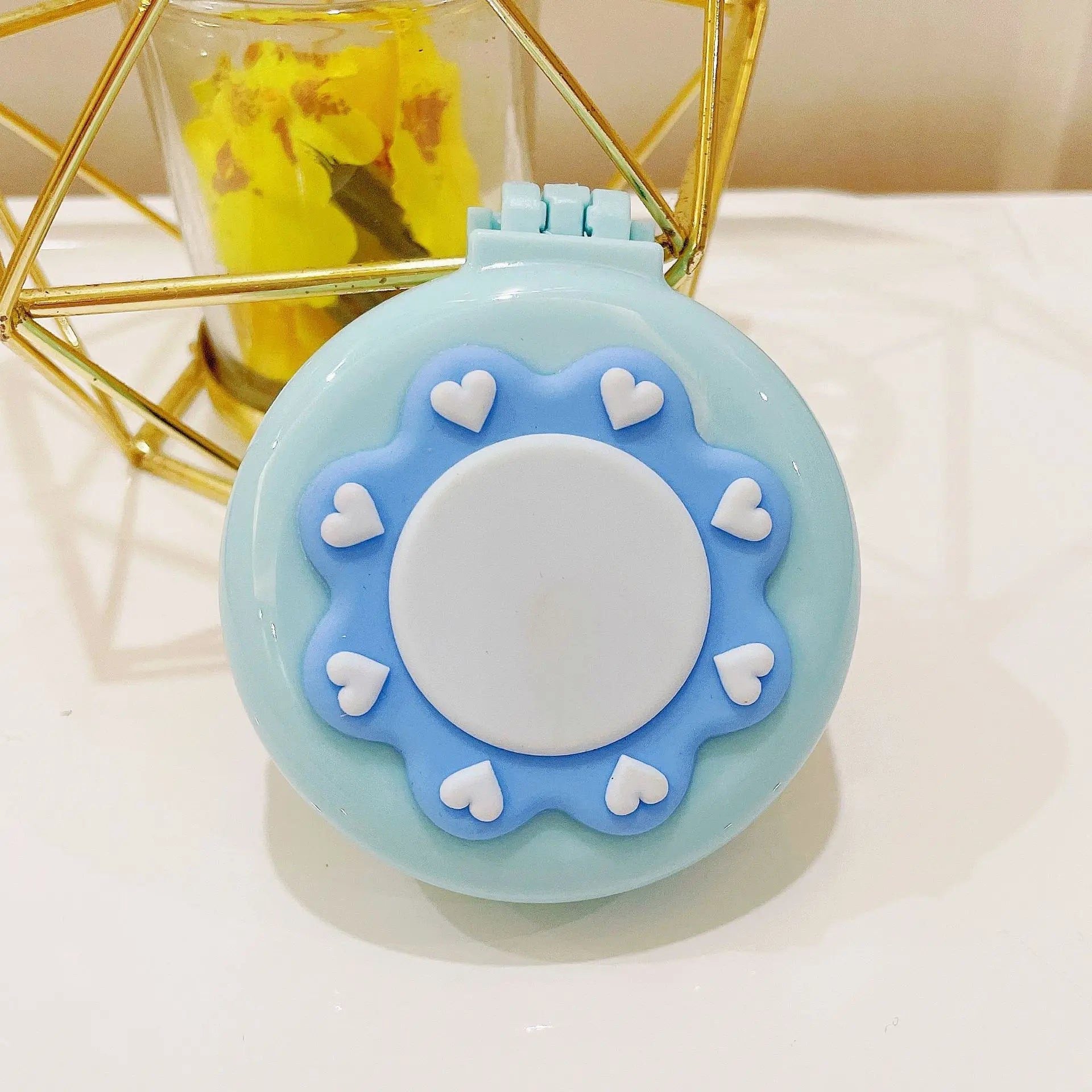 Portable Cartoon Folding Hair Brush with Mirror