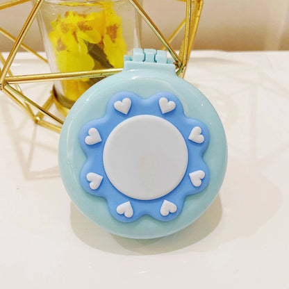 Portable Cartoon Folding Hair Brush with Mirror