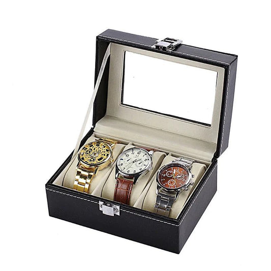 Travel Watch Organizer Case with Jewelry Storage