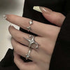 Vintage Irregular Cross Star Adjustable Couple Ring