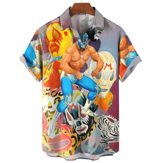 3D Printed Hawaiian Shirts for Men Summer