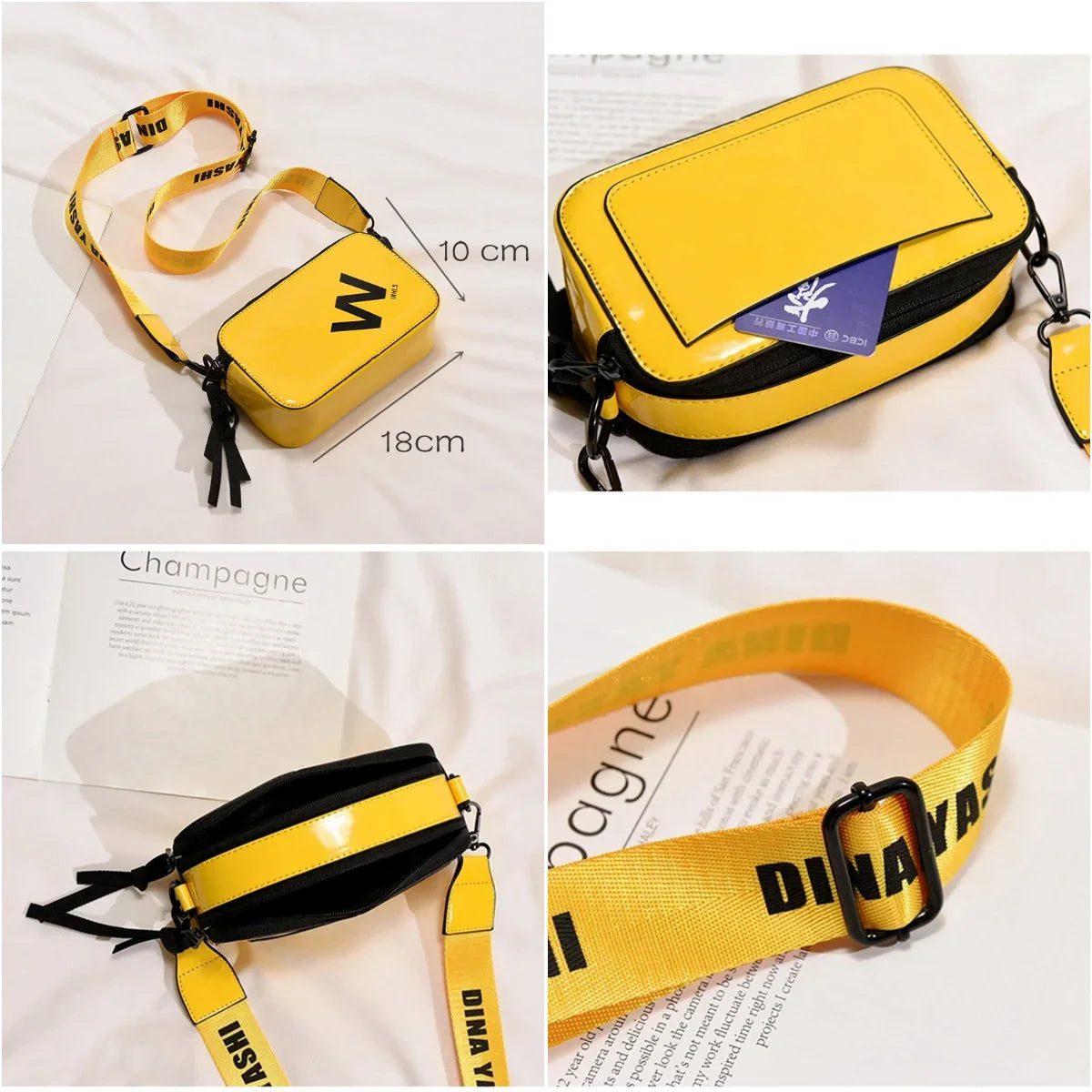 Stylish Women's Crossbody Handbag with Wide Strap