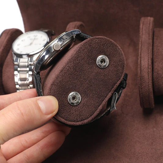 Classic Leather Watch Travel Case Organizer