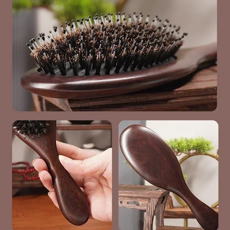 Wooden Paddle Hair Brush for Detangling