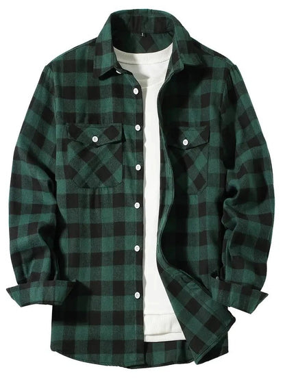 Classic Plaid Flannel Shirt for Men