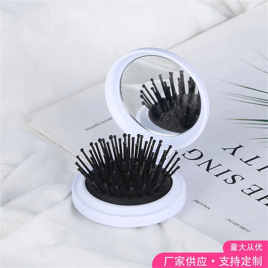 Portable 2-in-1 Anti-Static Folding Hair Brush