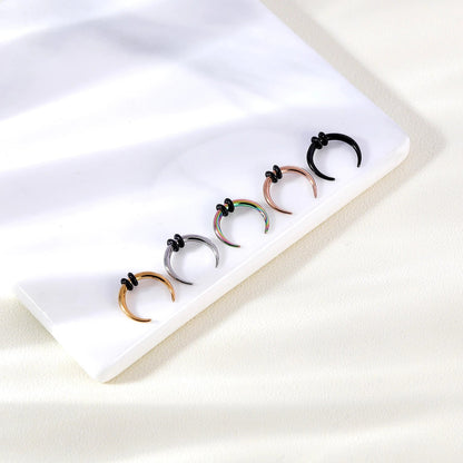 Black Stainless Steel Septum Rings for Piercing