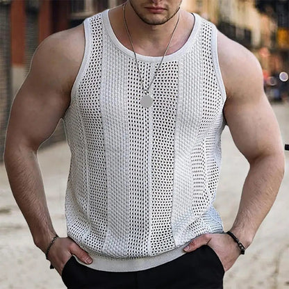 Men's Ribbed Tank Top - Casual Summer Wear