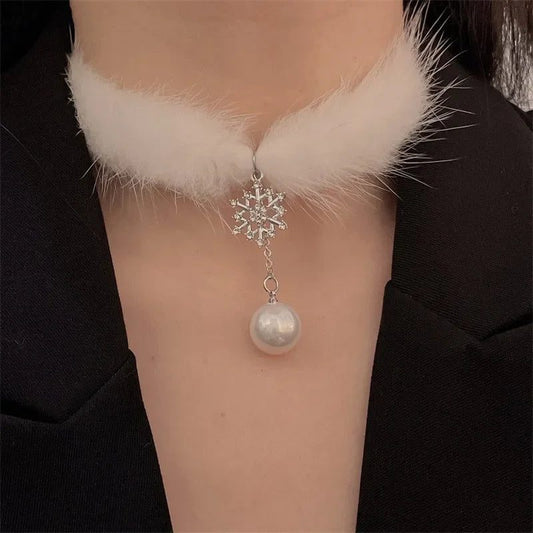 Elegant Pearl Choker with Crystal Tassels