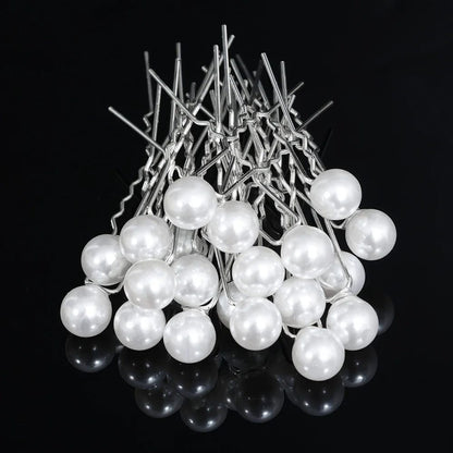 Elegant Floral Crystal Pearl Wedding Hairpin