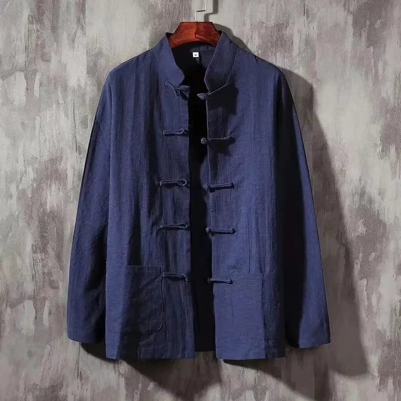 XXXL Plus Size Men's Linen Blouse Tops